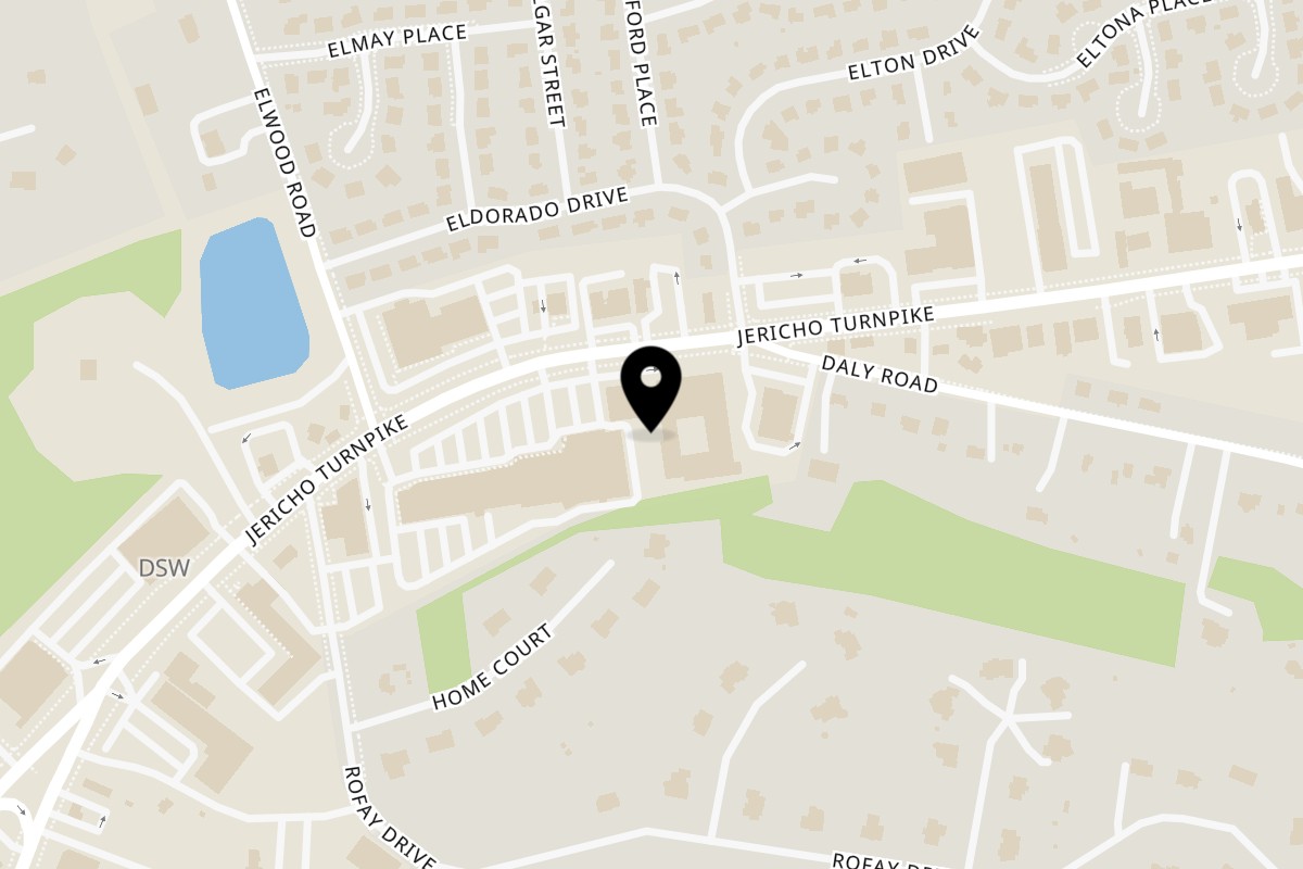Map showing the location of Twisted Greek on 1972 Jericho Turnpike in East Northport